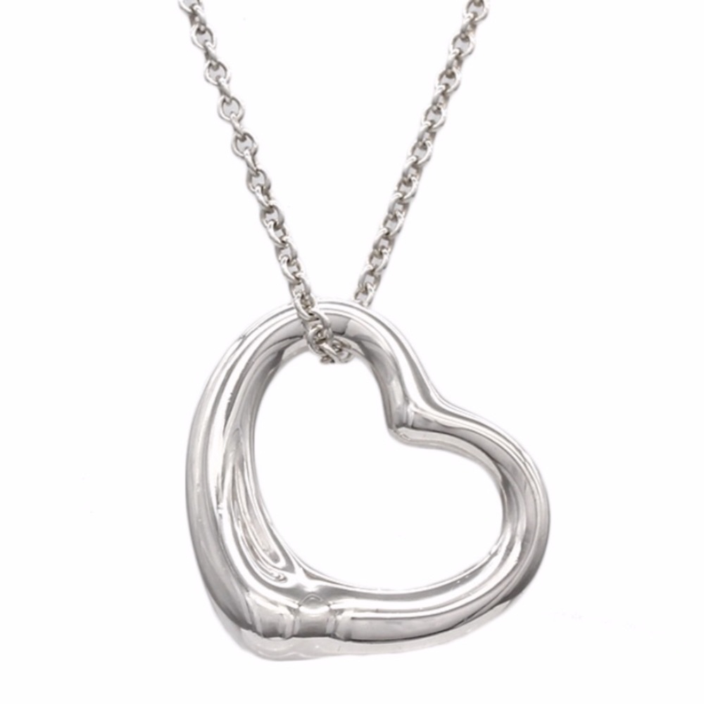 Tiffany and co open heart necklace box included.